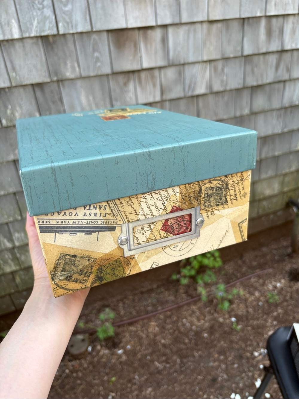 EUC! Storage Box with Postage Design